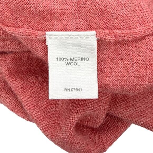 J.Jill Cozy Merino Wool Sweater Tunic Size Medium Pink Clove - Picture 6 of 6